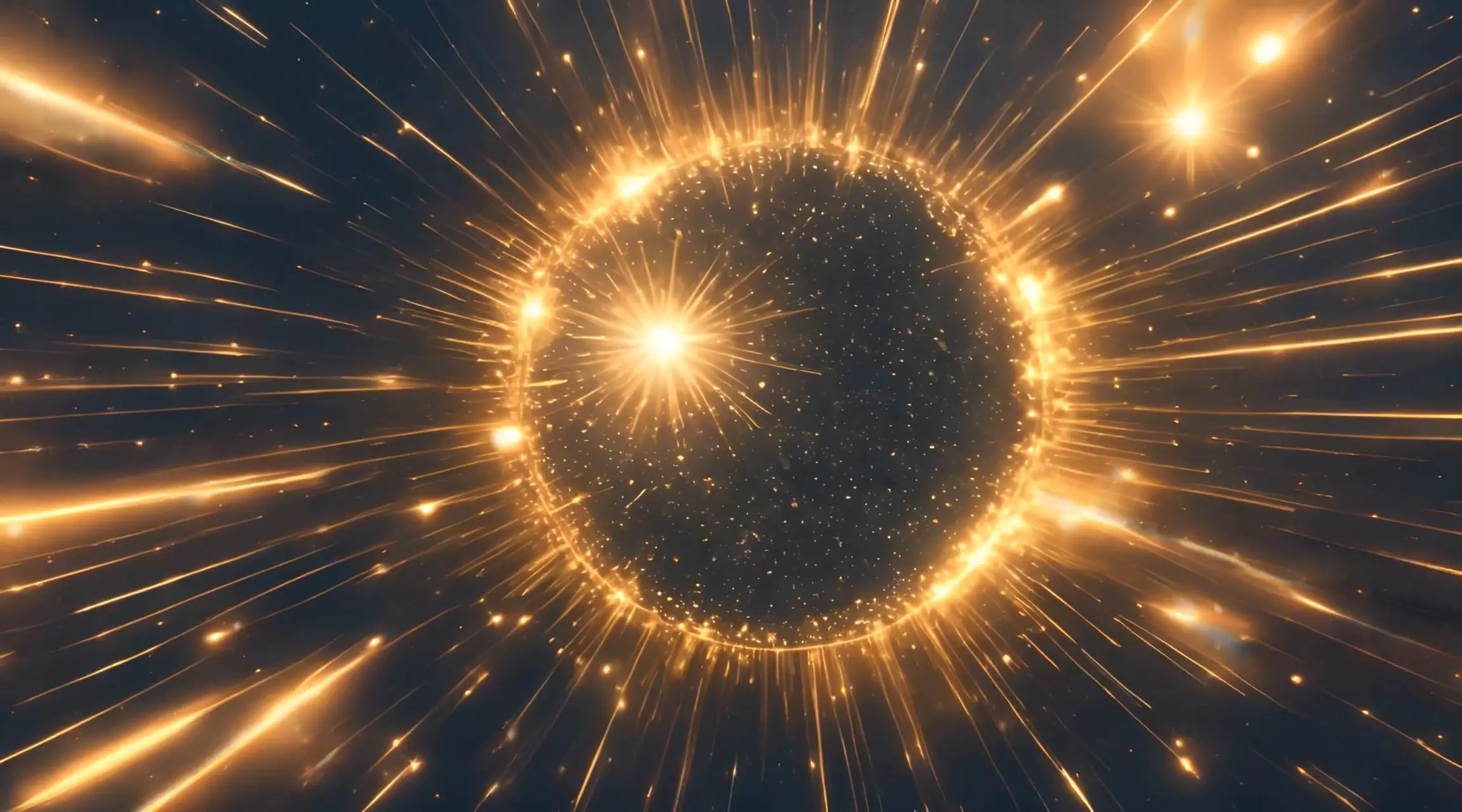 Glowing Light Rays Space Event Motion Graphic